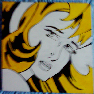 black outlineon the finnished image with yellow colour added